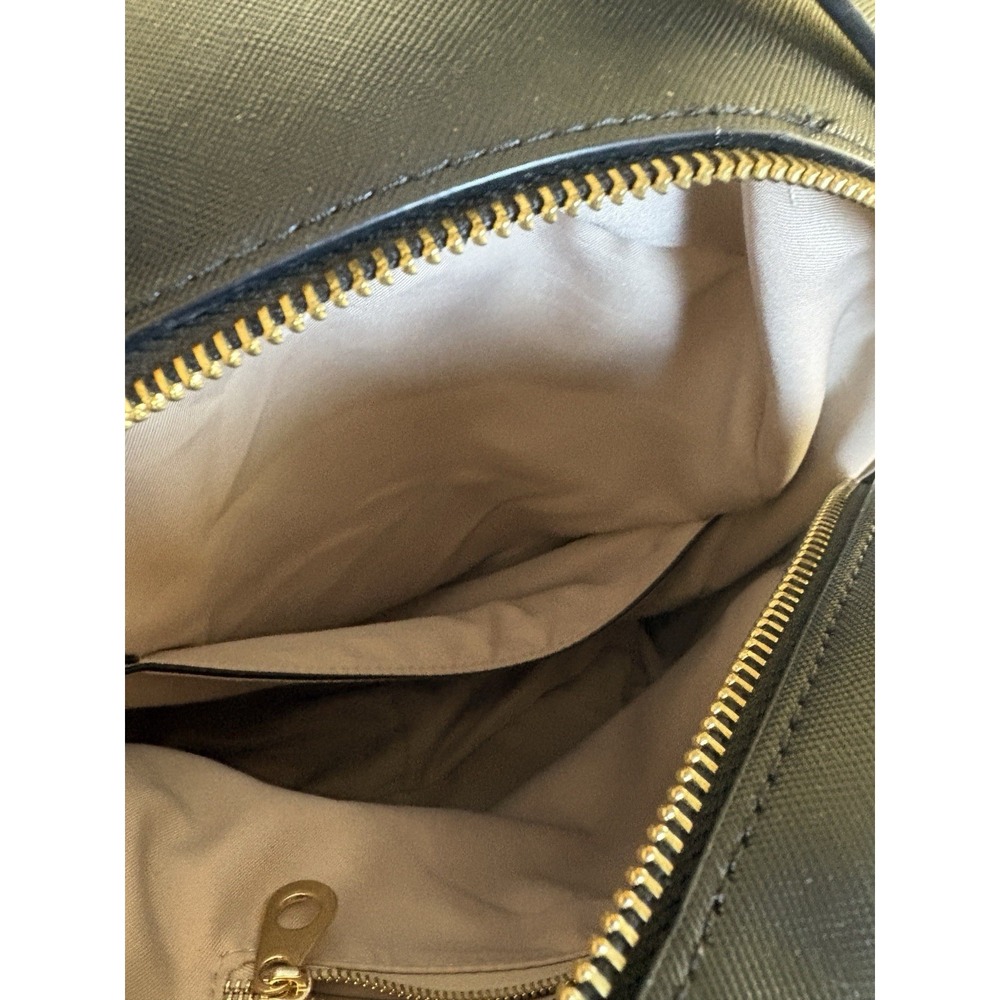 Calpak Kaya  Backpack‎ Black Vegan Leather Whipstitched Gold Trim Sleek Chic - Picture 10 of 11
